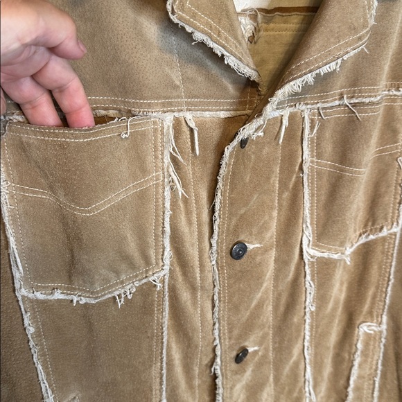 Wilson Distressed Tan Men's Jacket suede size medium - Picture 6 of 16